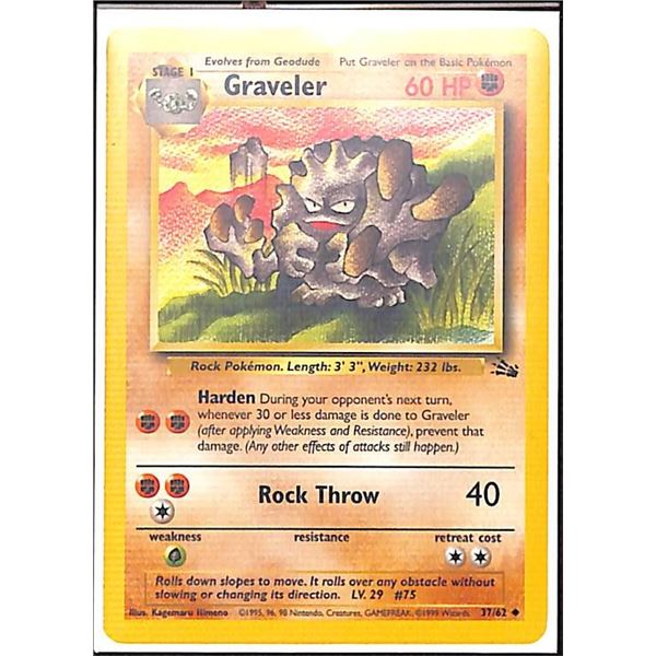 Pokemon Graveler - 37/62 - Uncommon - Unlimited Fossil