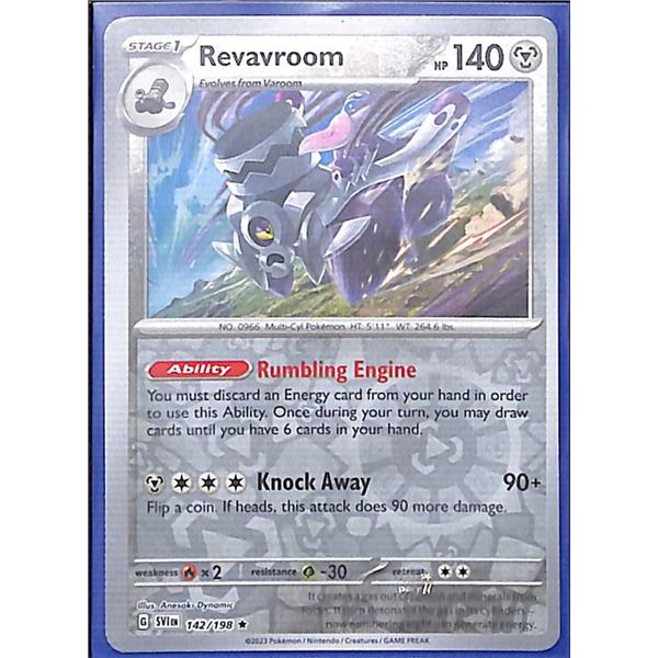 Pokemon Revavroom - 142/198 - Rare Reverse Holo Scarlet & Violet