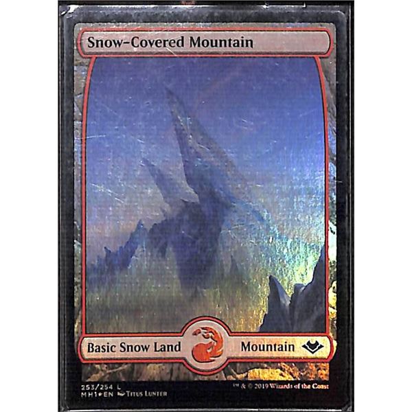Magic the Gathering Snow-Covered Mountain FOIL Modern Horizons