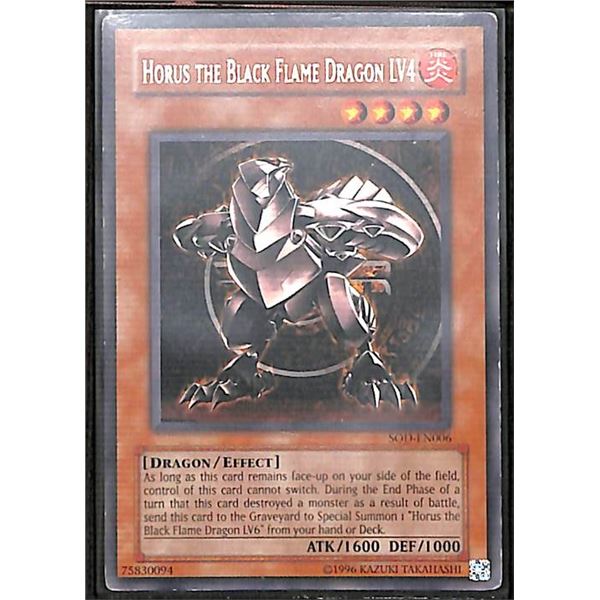 Yu-Gi-Oh Horus the Black Flame Dragon LV4 - SOD-EN006 - Rare - 1st Edition Soul of the Duelist