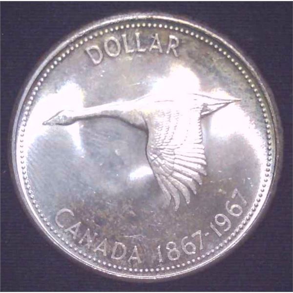 1967 Canadian Silver $1 Dollar Coin