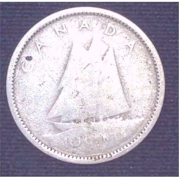 Canadian Silver Dime Date Unknown