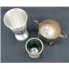 Image 2 : Brass, Pewter and Silver Plated Drinking Glasses and Milk Pourer