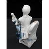 Image 2 : Victorian White & Blue Porcelain Violinist Figure 6" tall
