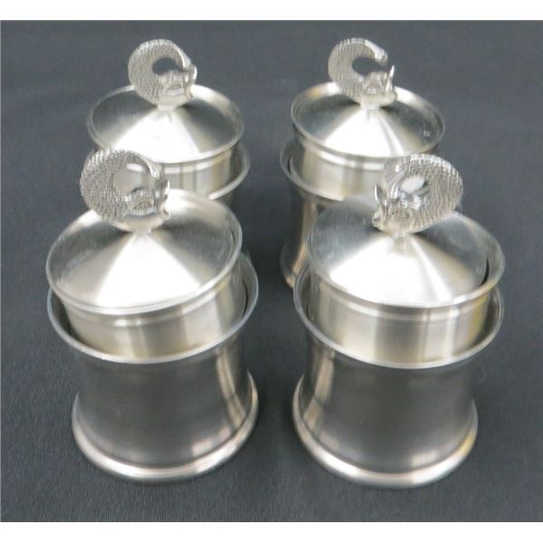 Vintage Pewter Butter Dipping Pots for Lobster