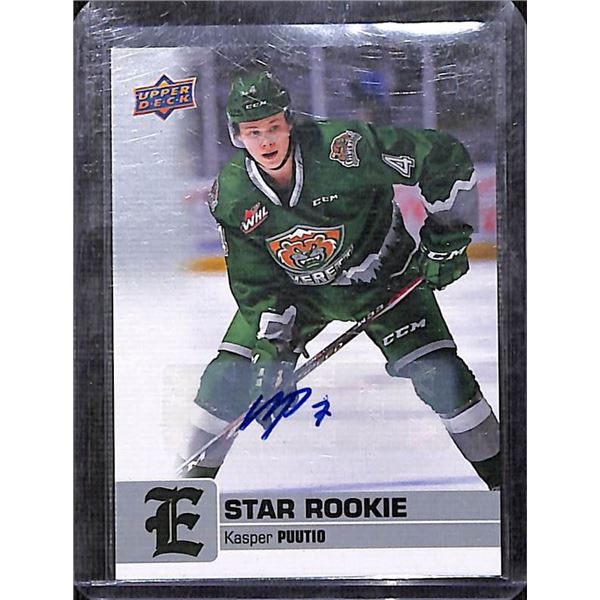 2019-20 Upper Deck CHL Autographs Kasper Puutio #341