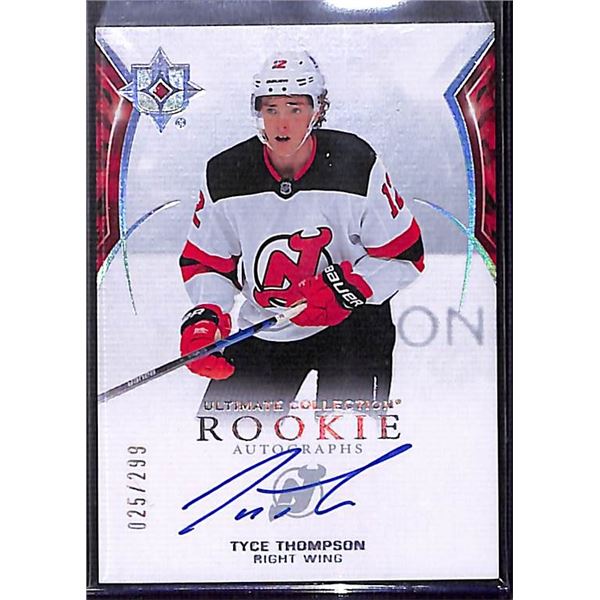 2021-22 Upper Deck Ultimate Collection Rookie Autographs Tyce Thompson 25/299 BV $30