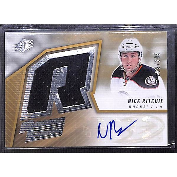 2015-16 SPX Nick Ritchie Rookie Jersey Auto 209/399