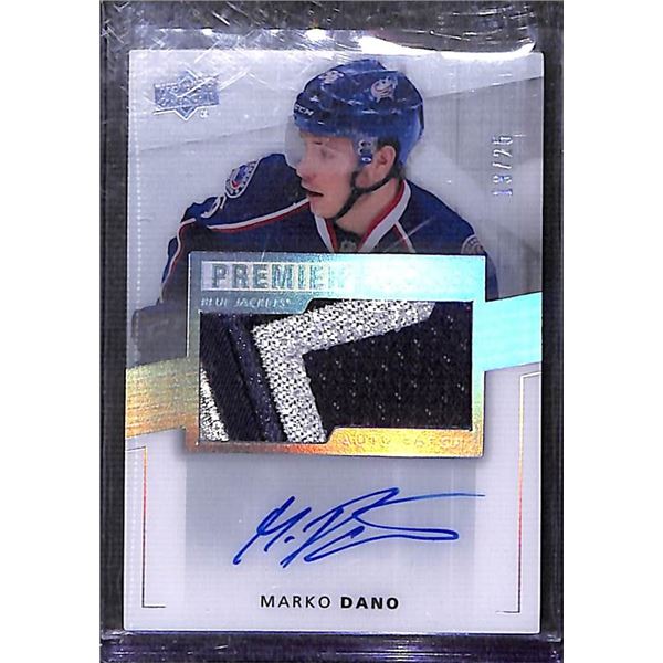 2014-15 Upper Deck Premier #97 Marko Dano Rookie Patch Auto 19/25 BV $80
