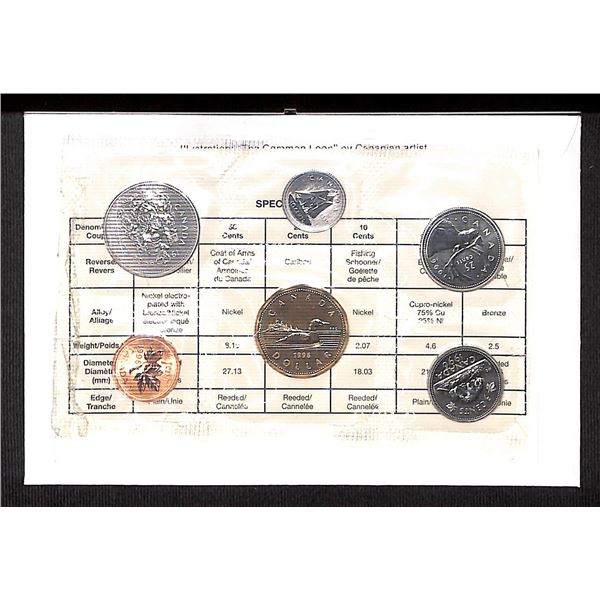 Royal Canadian Mint 1996 Uncirculated 6 Coin Collector Set