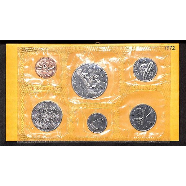 Royal Canadian Mint 1972 Uncirculated 6 Coin Collector Set