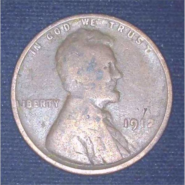 1912 USA Penny One Cent Coin