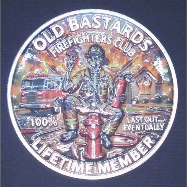Old Bastards Firefighters Club Collector Coin