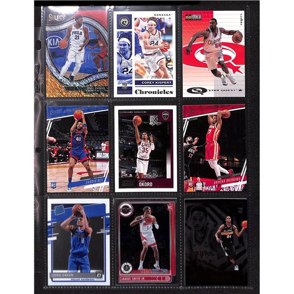 Lot of 9 Various Basketball Inserts and Rookie Collector Cards