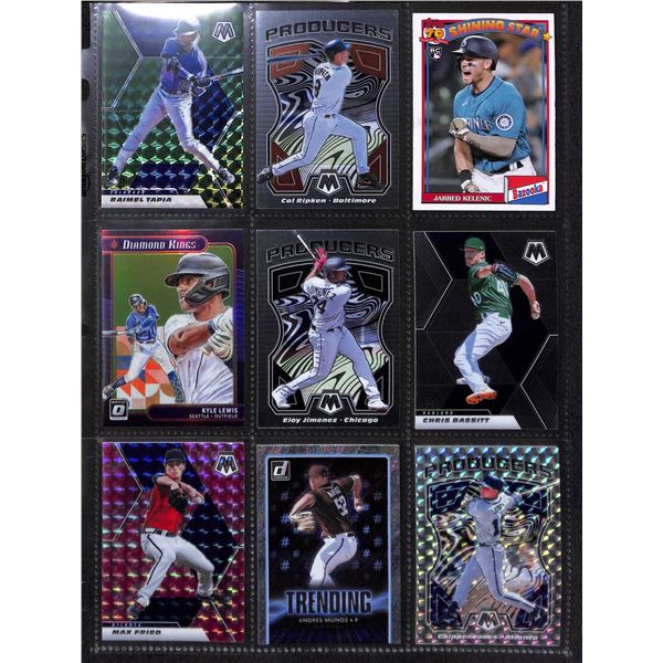 Lot of 9 Various Baseball Rookie & Insert Cards Various Teams & Players