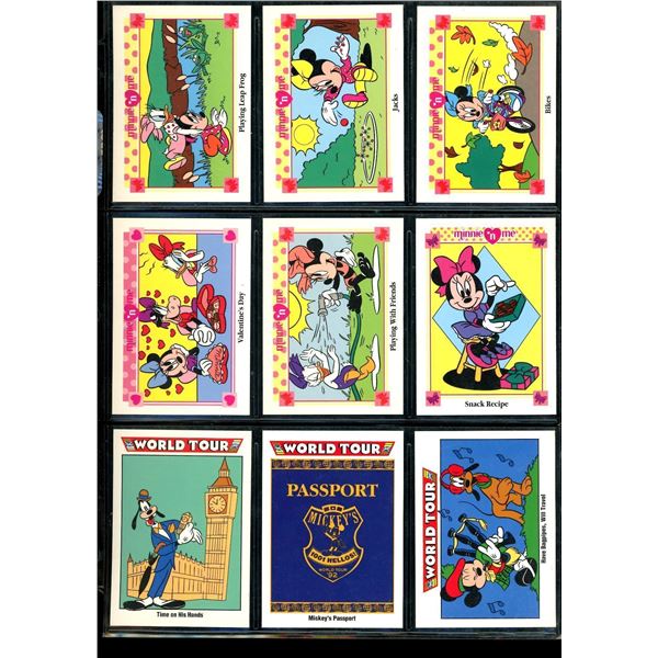 Lot Of 9 Various Disney Mickey & Minnie Collector Cards