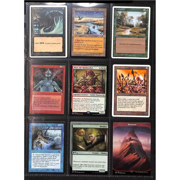 Lot Of 9 Various Magic The Gathering Cards Various Sets & Colors