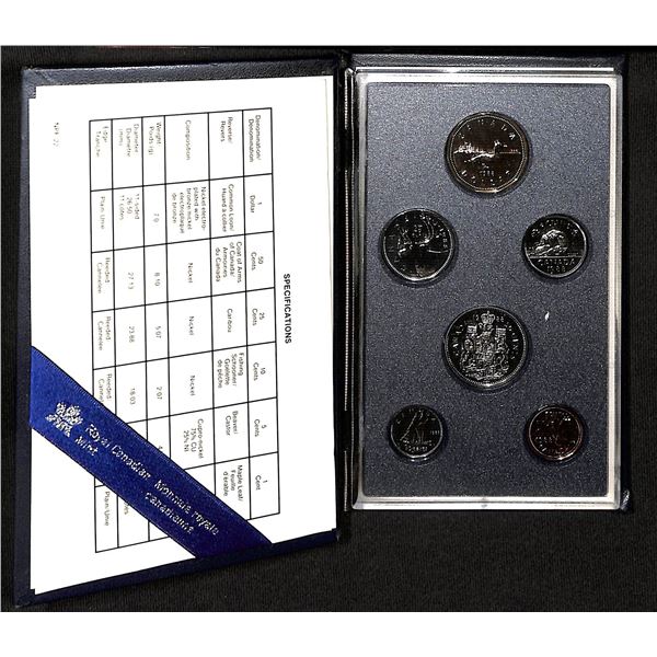 Royal Canadian Mint 1988 Uncirculated 6 Coin Collector Set