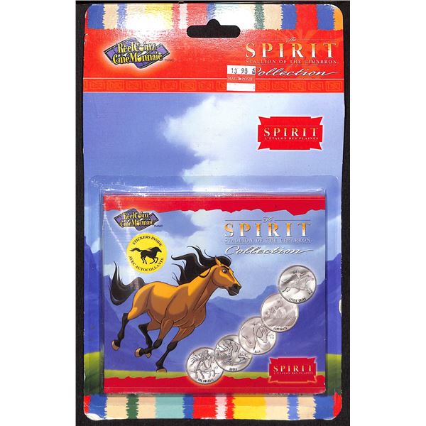 RCM ReelCoinz Spirit Stallion of the Cimarron 5-medallion & Sticker Booklet Set