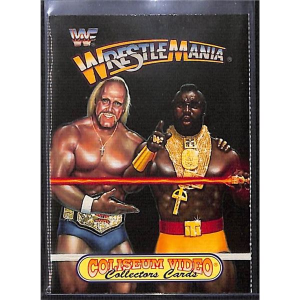 1993 Coliseum Video Wrestle Mania IV card Hulk Hogan & MR. T