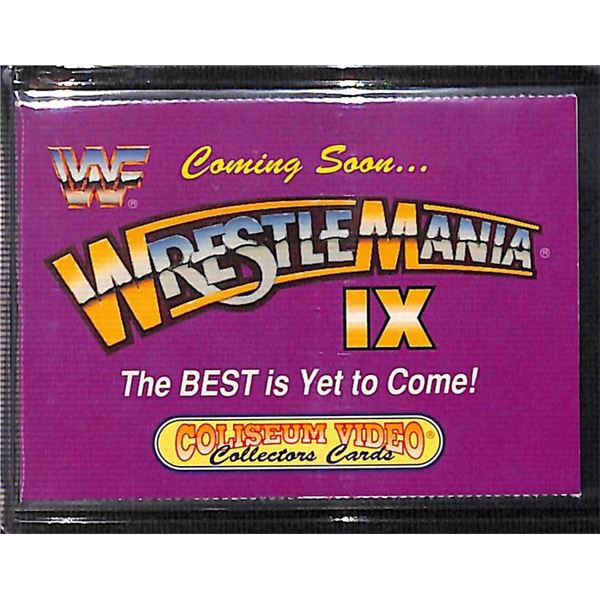 1993 Coliseum Video Wrestle Mania IV Limited Edition Card