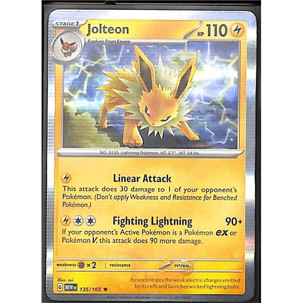 Pokemon Jolteon - 135/165 - Rare HOLO 151