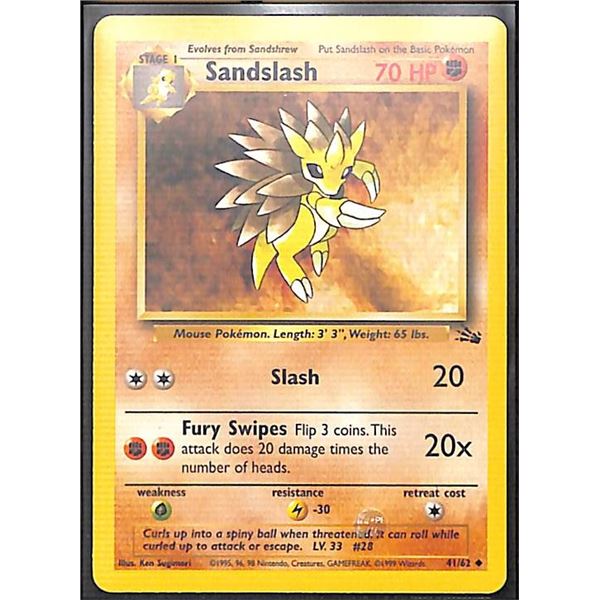 Pokemon Sandslash - 41/62 - Uncommon - Unlimited Fossil