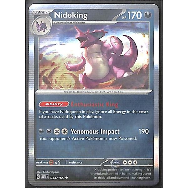 Pokemon Nidoking - 034/165 Holo 151