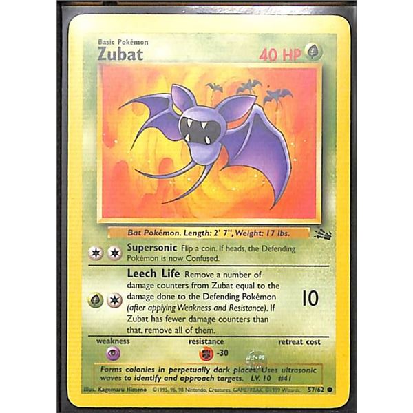 Pokemon Zubat - 57/62 - Common - Unlimited Fossil