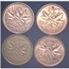 Image 1 : 4x Canadian Pennies 1959