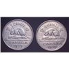 Image 1 : 2x Canadian Nickels 1939