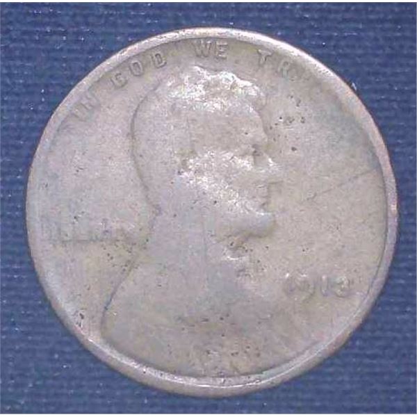 1913 USA Penny One Cent Coin