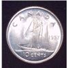 Image 1 : 1957 Canadian Silver 10 Cent Coin