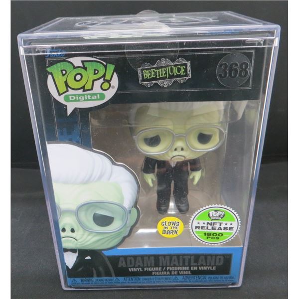 New Funko Pop NFT BeetleJuice Adam Maitland With Hard Case Limited /1800 BV $195