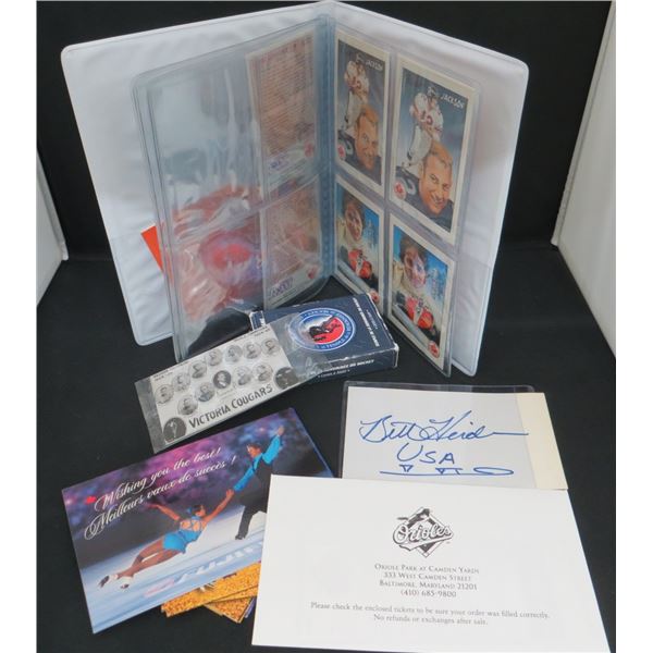 Donated Sports Collectibles Lot Collector Cards & Beth Heiden Autographed Card