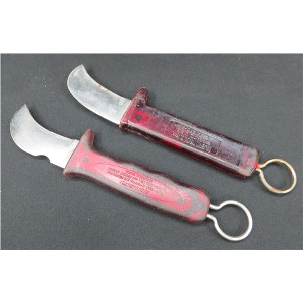 2 Vintage Klein Fixed Blade Skinning Knifes