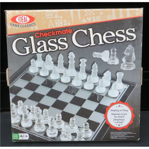 Checkmate Glass Chess Set Complete With Original Box