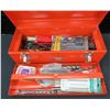 Image 2 : Sears Craftsman Orange Metal Toolbox With Contents