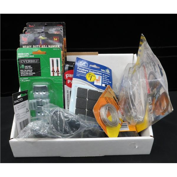 Estate Lot Safety Glasses, Broom Clips, Heavy Duty Garage Hanger Clips Furniture Pads & More