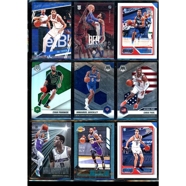 Lot of 9 Various Basketball Inserts and Rookie Collector Cards