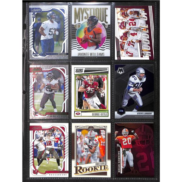 Lot of 9 Various Football Rookie & Insert Cards Various Teams & Players