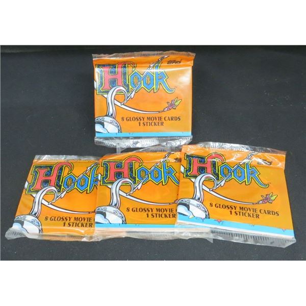 4 Sealed Packs Of 1991 Topps Hook Movie Trading Cards