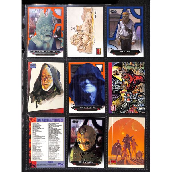 Lot of 9 Various Star Wars Collector Cards