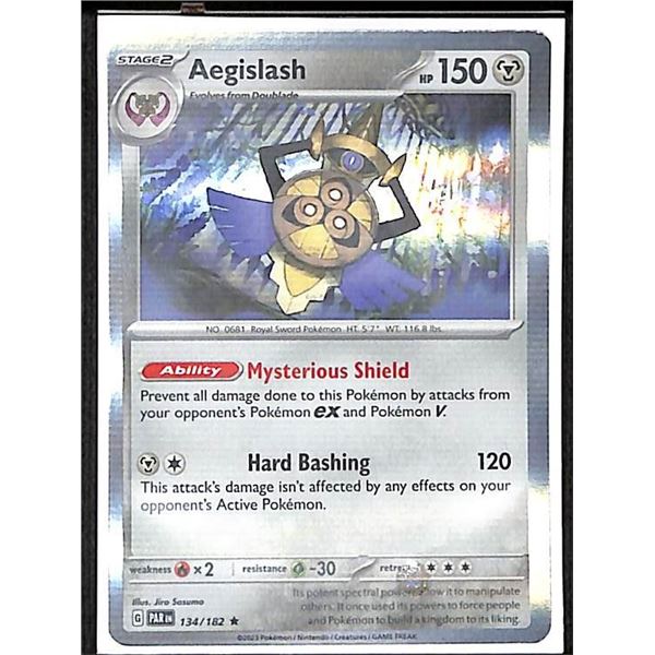 Pokemon Aegislash - 134/182 - Rare HOLO Paradox Rift