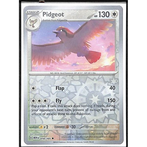 Pokemon Pidgeot - 018/165 - Reverse Holo 151