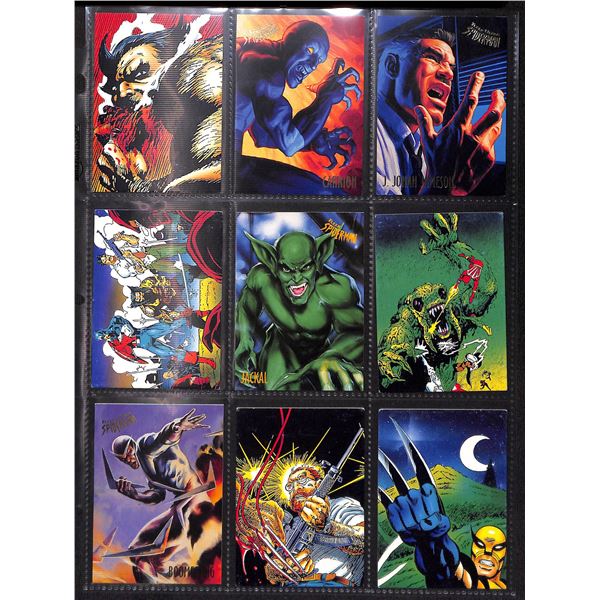 Lot Of 9 Various Marvel Collector Cards
