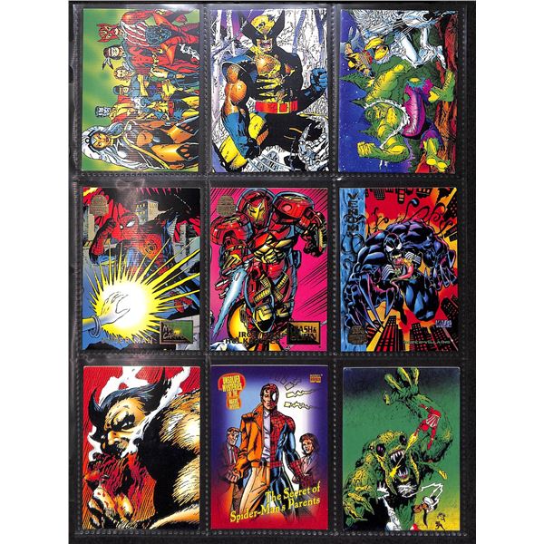 Lot Of 9 Various Marvel Collector Cards
