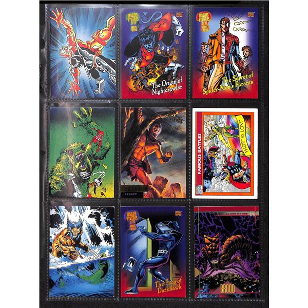 Lot Of 9 Various Marvel Collector Cards
