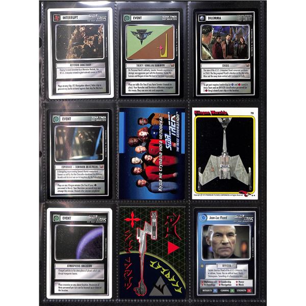 Lot Of 9 Various Star Trek Collector Cards