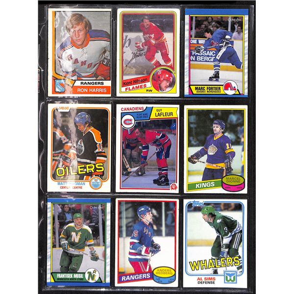 Lot of 9 Various Vintage Hockey Cards Various Teams Sets & Players